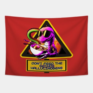 Don't Feed the Mutant Purple Space Lizard Hallucinogenic Ramen - Trippy T-Shirt Tapestry