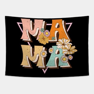 Mama retro pastel design Tapestry