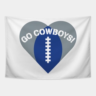 Heart Shaped Dallas Cowboys Tapestry