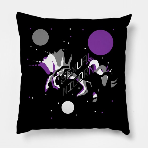 I'm An Asexual Unicorn Pillow by Sociosquid