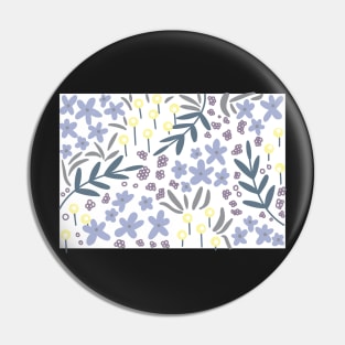 Blue Floral Pattern Pin