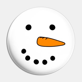 Cute Doodle Snowman Face, made by EndlessEmporium Pin