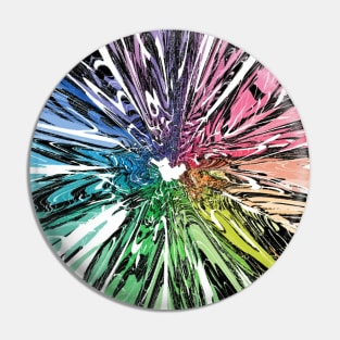 Flower Rainbow Watercolor Brushstrokes Pin