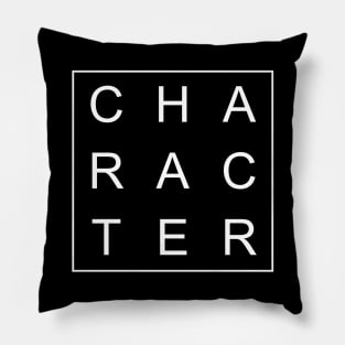 minimalist and simple design character white word Pillow