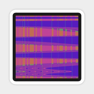 Square fiber tv glitch pattern Magnet