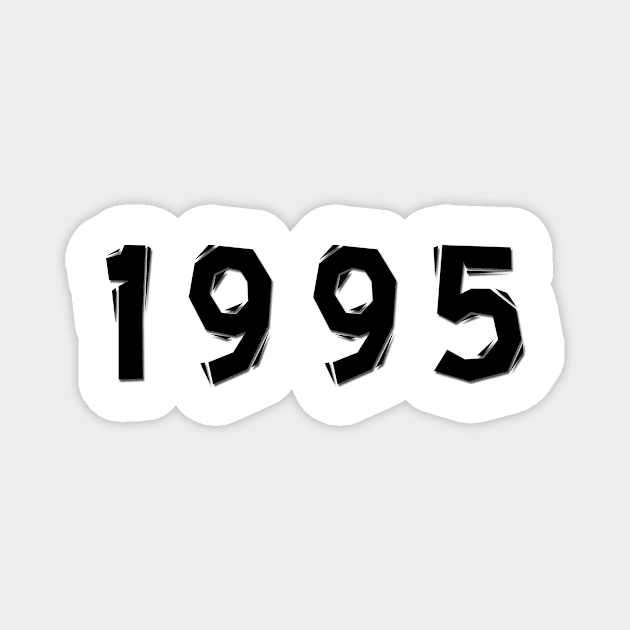 1995 year | simple black Magnet by Pavlushkaaa