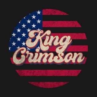 Vintage King Proud Name Personalized American Flag T-Shirt