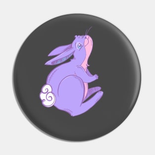 Lavender Bunny Praying for Carrots Pin