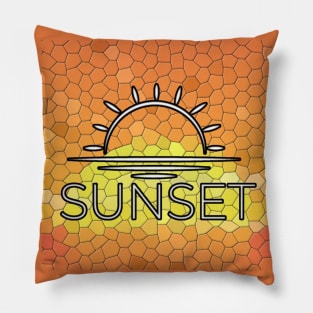 Sunset TV tiles Pillow
