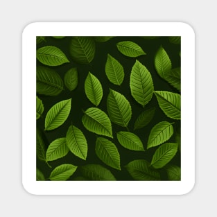 Green Leaves Pattern 7 Magnet