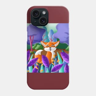 Funny Fox In Mystic Forest Phone Case