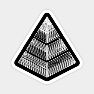 Minimalistic geometric pyramid Magnet