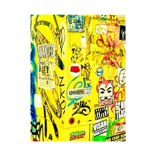 Yellow Street Tags Sticker NYC T-Shirt