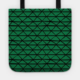 Monochrome Triangle Grid Pattern Tote