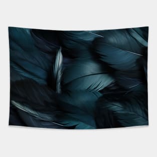 Whispers of Blue Feathers Tapestry