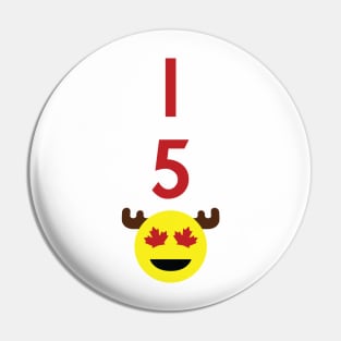 Canada 150 Emoji - Red/Yellow Pin