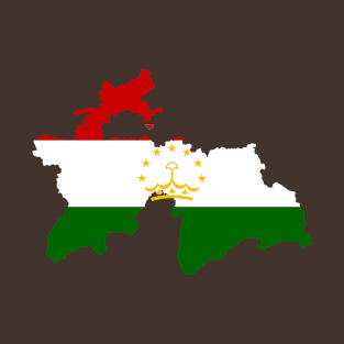 Tajikistan Flag Map T-Shirt