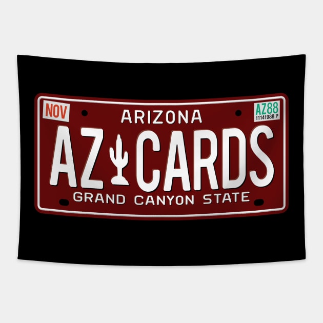 AZ Cards Vanity Plate Tapestry by LunaGFXD