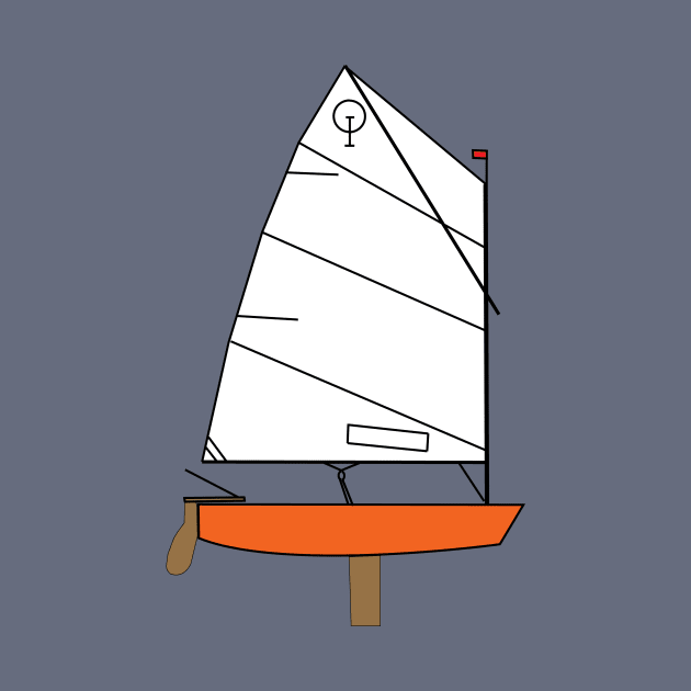 Optimist Sailing Dingy - Pumpkin by CHBB