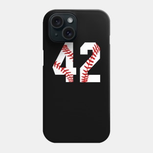 Baseball Number 42 #42 Baseball Shirt Jersey Favorite Player Biggest Fan Phone Case