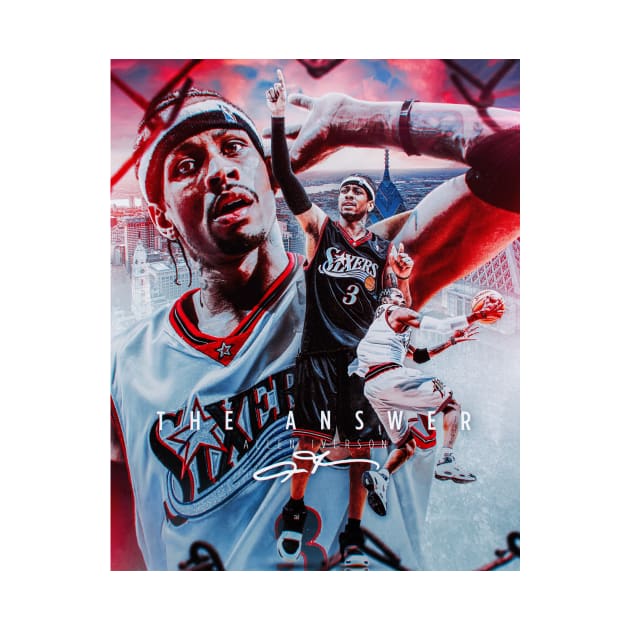 AI Allen Iverson Philadelphia The Answer Sports Art by JRoseGraphics