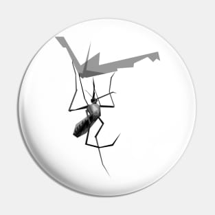 mosquito design grayscale Pin