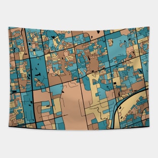 Vaughan Map Pattern in Mid Century Pastel Tapestry