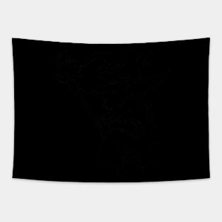 Neostone Agent minimal silhouette white Tapestry