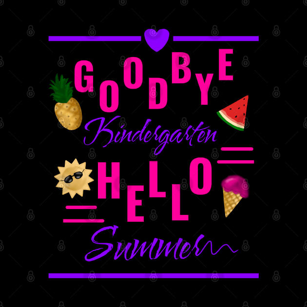 Kindergarten graduation / Kindergarten students - goodbye school hello summer by Saishaadesigns