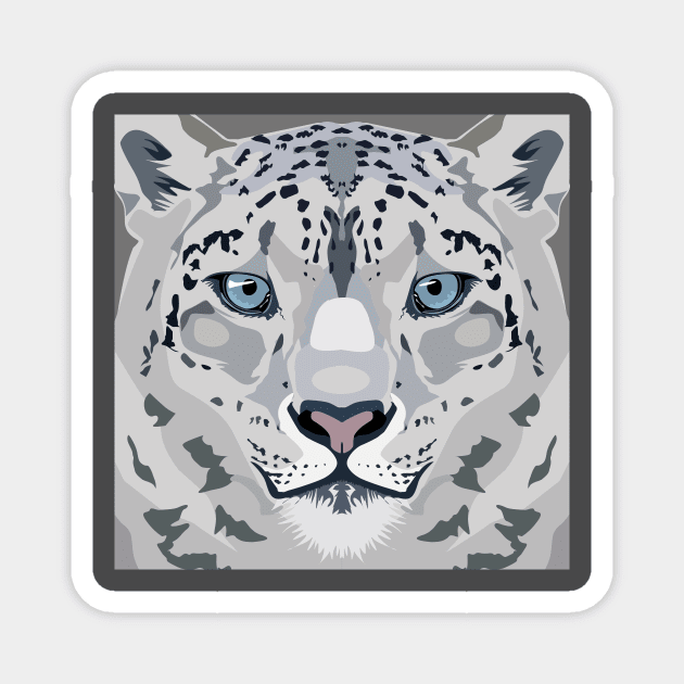 Snow Leopard Magnet by BOEC Gear