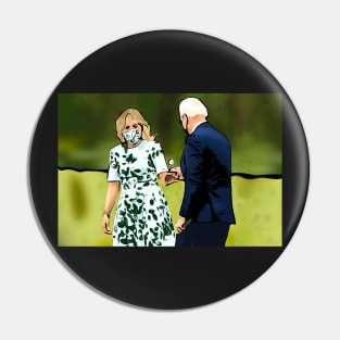 POTUS and FLOTUS Pick Dandelions Pin