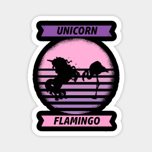 Cute Pink Unicorn Flamingo Magnet