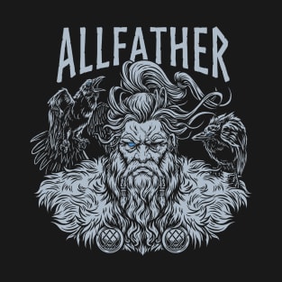 Allfather Odin Norse Pagan God Viking Mythology Huginn Muninn T-Shirt