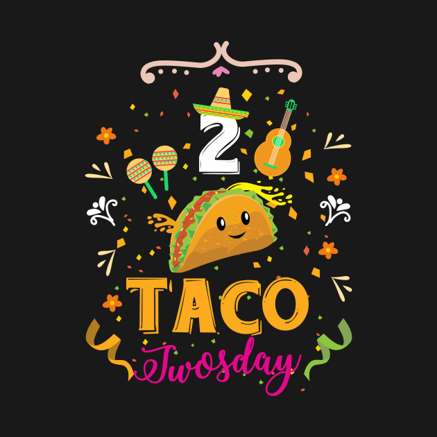 Mexico Taco Tuesday February Tee Design Funny T-Shirt by Nerdy