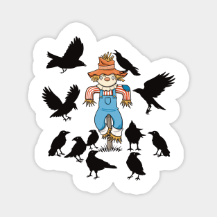 Scared Scarecrow Magnet