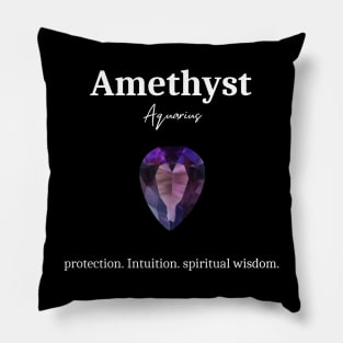 Amethyst Crystal Traits Pillow