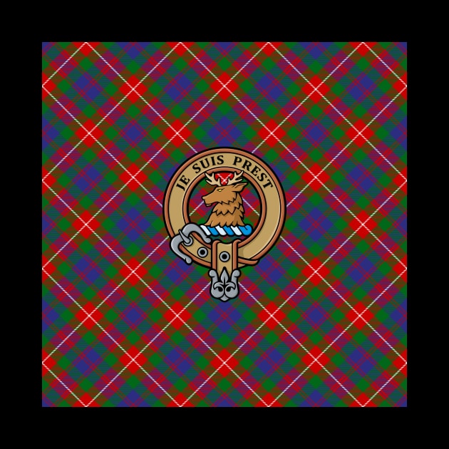 Clan Fraser of Lovat Crest over Tartan by sifis