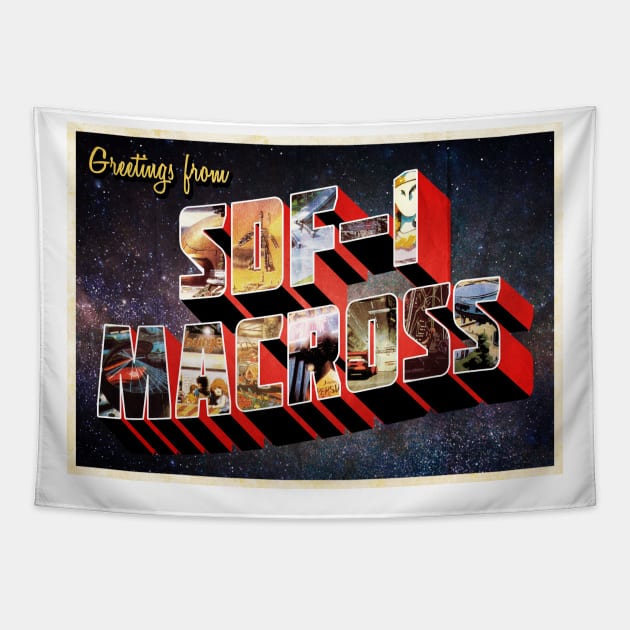 Asplenia Studios "Greetings from SDF-1" Tapestry by AspleniaStudios