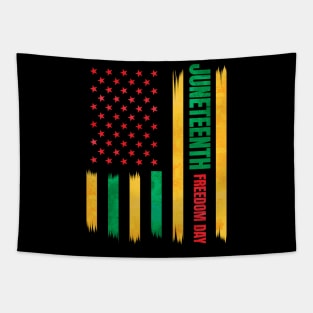 African Colors American Flag Freedom Day Juneteenth Tapestry