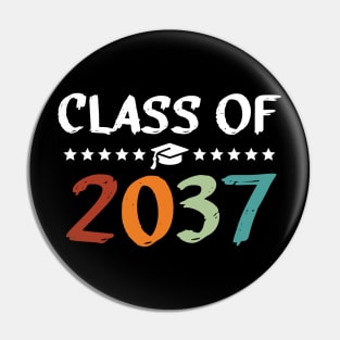 Class Of 2037 Grow With Me Back to School Pre-K 12th Grade Pin