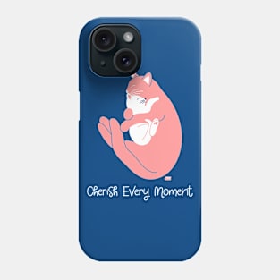 Cherish Every Moment | Cat Love (Blue) Phone Case