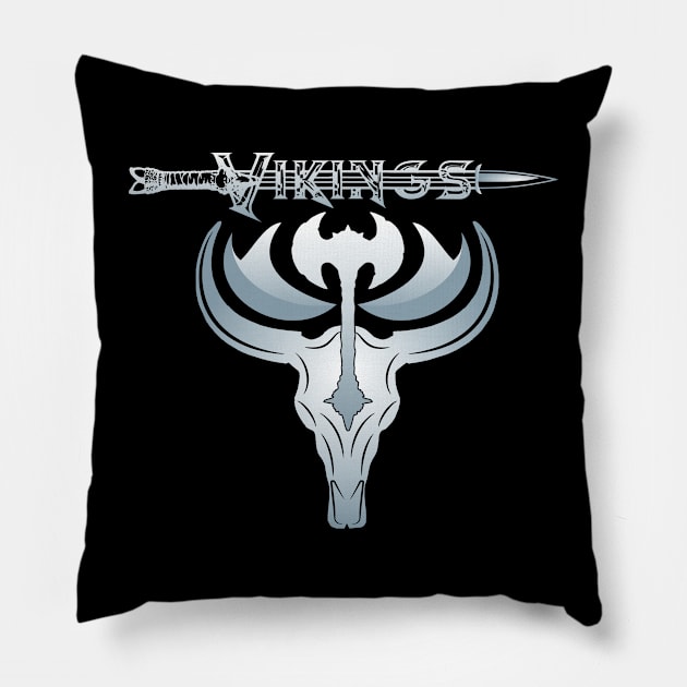 Vikings of Valhalla Pillow by Mayathebeezzz