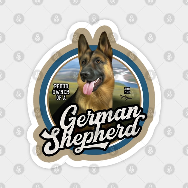 German Shepherd proud owner Magnet by Puppy & cute