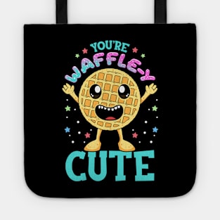 Cute & Funny You're Waffle-y Cute Waffle Pun Tote