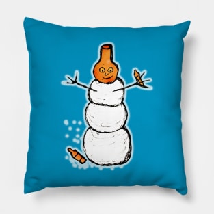 Beer Snowman Pillow