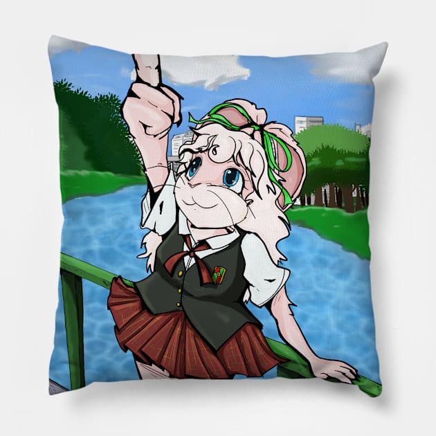 Ever Upward Pillow by AntiBunny