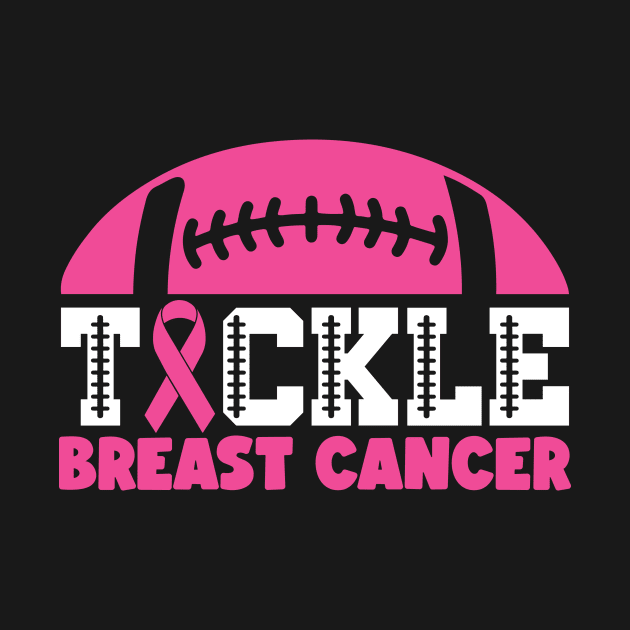 Tackle Breast Cancer Football Sport Awareness Support Pink Ribbon by Color Me Happy 123