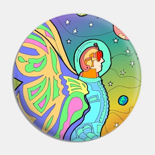 Butterfly Astronaut Pin