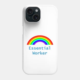 Rainbow for Essential Workers in Blue Phone Case