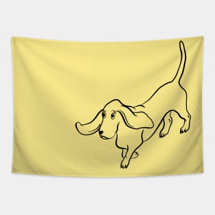 Trotting Basset Hound Tapestry